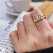 Heart Shaped Diamond Signet Ring