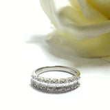 Exclusive Baguette Round Diamond Ring in 18k White Gold